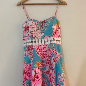 Lily Pulitzer Mini Dress with Cut Out Midriff